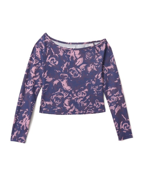 atmos pink(アトモスピンク)の「atmos pink Rose Camouflage LS T-shirt / アトモスピンク ローズ カモフラージュ LS T-シャツ(Tシャツ/カットソー・レディース・ピンク/カーキ・FREE)」の4枚目の写真