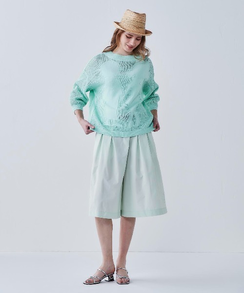 STUDIO PICONE(スタジオピッコーネ)の「コットン混七分袖メッシュニット(ニット/セーター・レディース・ホワイト/ライトグリーン/ピンク/ブラック・L/M)」の17枚目の写真