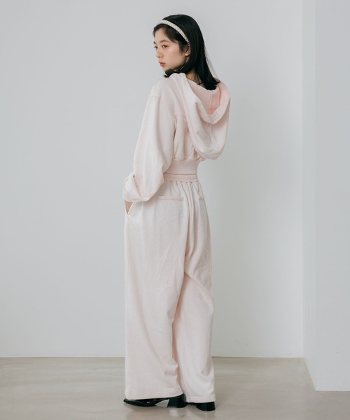 Heather（ヘザー）の「UV裏毛フーディ（ショート丈）　656721（パーカー・レディース・ピンク/スミクロ・FREE）」の15枚目の写真