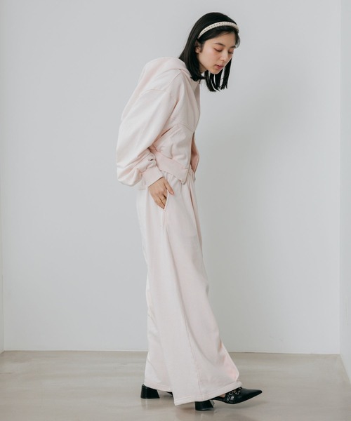 Heather（ヘザー）の「UV裏毛フーディ（ショート丈）　656721（パーカー・レディース・ピンク/スミクロ・FREE）」の16枚目の写真