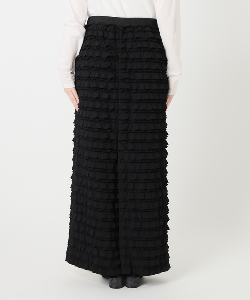 La TOTALITE（ラトータリテ）の「【洗える】PROVOKE/プロヴォーク フリルマキシスカート（スカート・レディース・ホワイト/ブラック・FREE）」の14枚目の写真