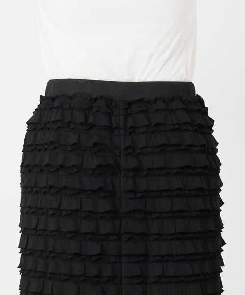 La TOTALITE（ラトータリテ）の「【洗える】PROVOKE/プロヴォーク フリルマキシスカート（スカート・レディース・ホワイト/ブラック・FREE）」の16枚目の写真