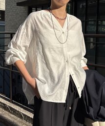 Jena espace merveilleux | 【昨年大ヒットが再登場】リネンライクスキッパーブラウス(シャツ/ブラウス)