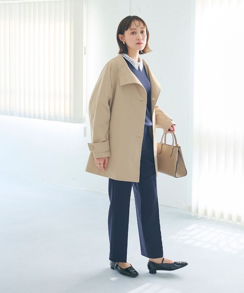 CROSS FUNCTION(クロスファンクション)の「《洗える》アクティかる テントラインミドルトレンチコート【CROSS FUNCTION/クロスファンクション】(トレンチコート・レディース・ベージュ/カーキ・M/LL/L)」の11枚目の写真