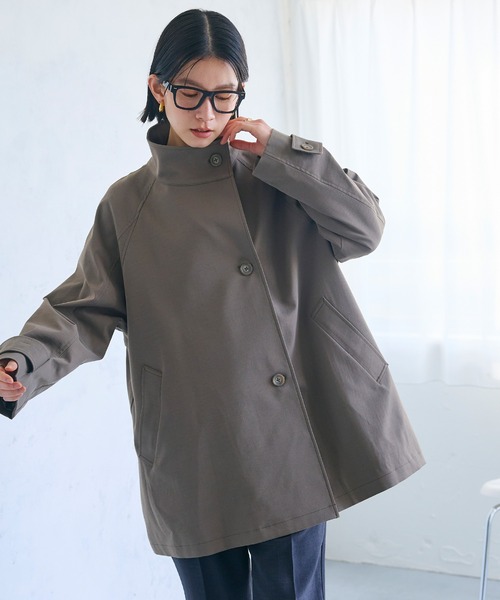 CROSS FUNCTION(クロスファンクション)の「《洗える》アクティかる テントラインミドルトレンチコート【CROSS FUNCTION/クロスファンクション】(トレンチコート・レディース・ベージュ/カーキ・M/LL/L)」の15枚目の写真