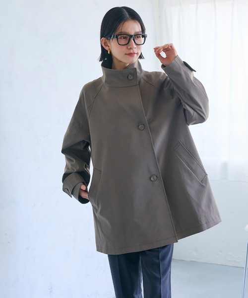 CROSS FUNCTION(クロスファンクション)の「《洗える》アクティかる テントラインミドルトレンチコート【CROSS FUNCTION/クロスファンクション】(トレンチコート・レディース・ベージュ/カーキ・M/LL/L)」の16枚目の写真