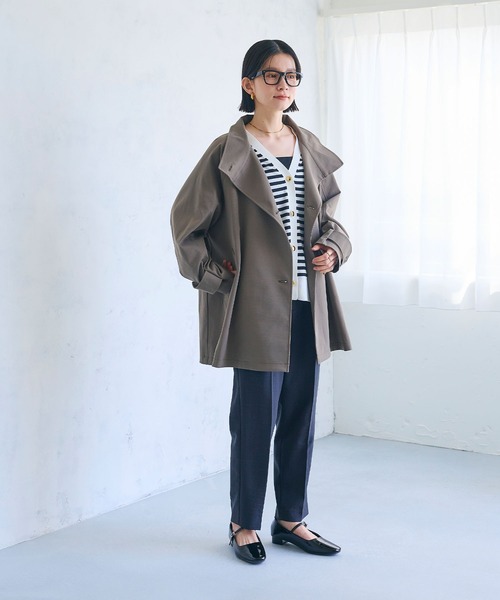 CROSS FUNCTION(クロスファンクション)の「《洗える》アクティかる テントラインミドルトレンチコート【CROSS FUNCTION/クロスファンクション】(トレンチコート・レディース・ベージュ/カーキ・M/LL/L)」の21枚目の写真