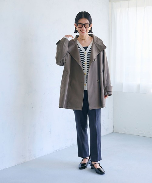 CROSS FUNCTION(クロスファンクション)の「《洗える》アクティかる テントラインミドルトレンチコート【CROSS FUNCTION/クロスファンクション】(トレンチコート・レディース・ベージュ/カーキ・M/LL/L)」の22枚目の写真