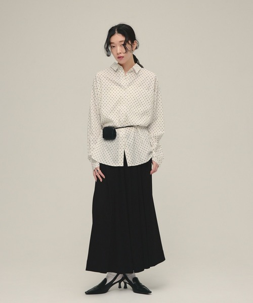 eL（エル）の「【eL】Jersey Flare Skirt/656651（スカート・レディース・グレー/ブラック・FREE）」の3枚目の写真