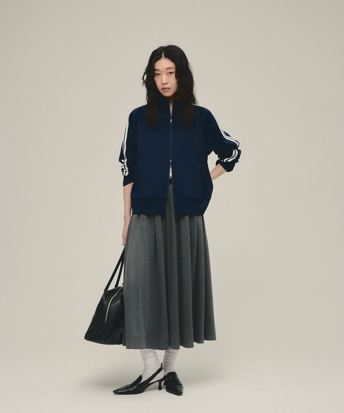 eL（エル）の「【eL】Jersey Flare Skirt/656651（スカート・レディース・グレー/ブラック・FREE）」の6枚目の写真