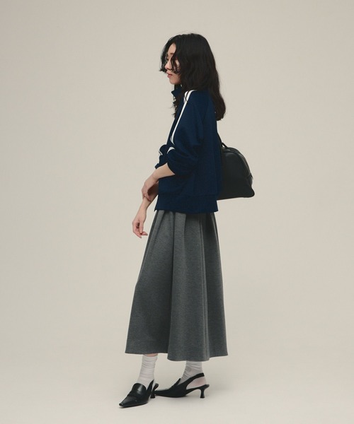 eL（エル）の「【eL】Jersey Flare Skirt/656651（スカート・レディース・グレー/ブラック・FREE）」の7枚目の写真