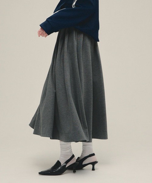 eL（エル）の「【eL】Jersey Flare Skirt/656651（スカート・レディース・グレー/ブラック・FREE）」の14枚目の写真