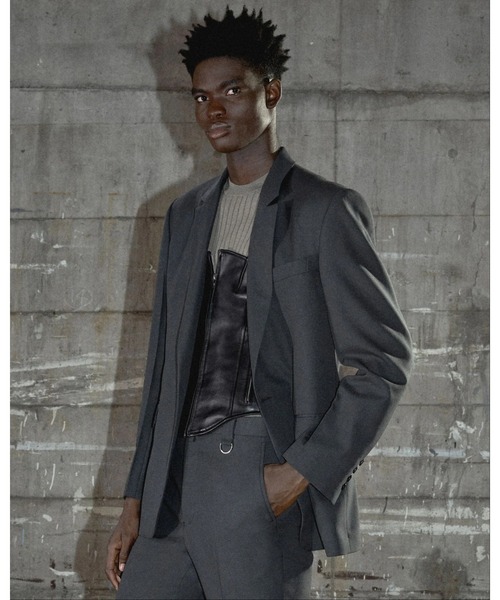 JOHN LAWRENCE SULLIVAN(ジョンローレンスサリバン)の「JOHN LAWRENCE SULLIVAN WOOL DOBBY SINGLE BREASTED JACKET (1A007-0126-08)(テーラードジャケット・メンズ・ブラウン/グレー・46/48)」の2枚目の写真