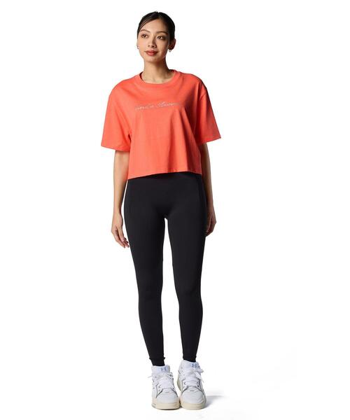 UNDER ARMOUR(アンダーアーマー)の「UAラインストーン クロップ ショートスリーブ Tシャツ(ライフスタイル/レディース)(Tシャツ/カットソー・レディース・ワインレッド・M/L/XL/S)」の3枚目の写真
