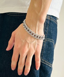 BEATJIVE（ビートジャイブ）の「ラインストーンアイスアウトキューバンリンクブレスレット 13mm メンズ（ブレスレット）」