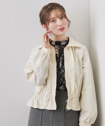 index（インデックス）の「スタンドカラーペプラムブルゾン【洗濯機OK】（ブルゾン）」