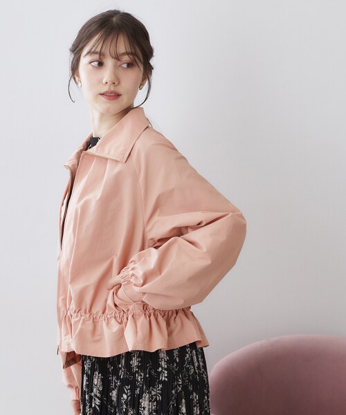 index(インデックス)の「スタンドカラーペプラムブルゾン【洗濯機OK】(ブルゾン・レディース・ネイビー/アイボリー/オレンジ系・42/40/38/36)」の8枚目の写真