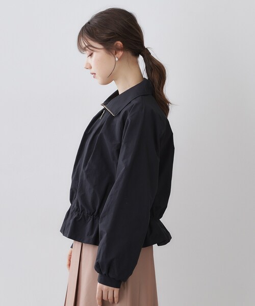 index(インデックス)の「スタンドカラーペプラムブルゾン【洗濯機OK】(ブルゾン・レディース・ネイビー/アイボリー/オレンジ系・42/40/38/36)」の17枚目の写真