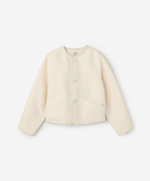 ORCIVAL(オーシバル)の「ORCIVAL | コットンポリジャカード ラウンドネックジャケット WOMEN(ノーカラージャケット・レディース・オフホワイト/ブラック・1)」の3枚目の写真