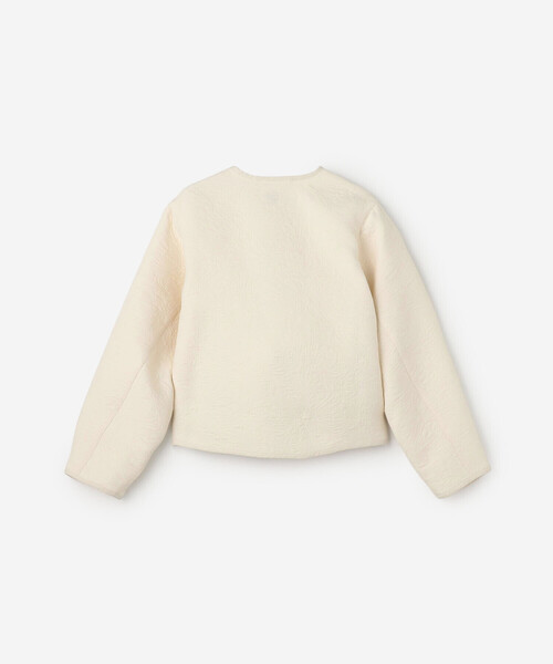 ORCIVAL(オーシバル)の「ORCIVAL | コットンポリジャカード ラウンドネックジャケット WOMEN(ノーカラージャケット・レディース・オフホワイト/ブラック・1)」の4枚目の写真