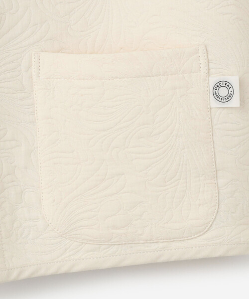 ORCIVAL(オーシバル)の「ORCIVAL | コットンポリジャカード ラウンドネックジャケット WOMEN(ノーカラージャケット・レディース・オフホワイト/ブラック・1)」の7枚目の写真