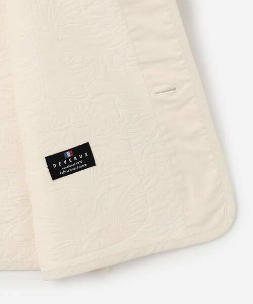 ORCIVAL(オーシバル)の「ORCIVAL | コットンポリジャカード ラウンドネックジャケット WOMEN(ノーカラージャケット・レディース・オフホワイト/ブラック・1)」の8枚目の写真