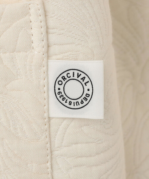 ORCIVAL(オーシバル)の「ORCIVAL | コットンポリジャカード ラウンドネックジャケット WOMEN(ノーカラージャケット・レディース・オフホワイト/ブラック・1)」の11枚目の写真