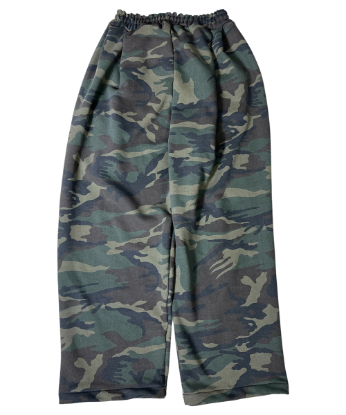 READYMADE メンズ スウェットパンツ カモフラージュ柄 SIZE S  RE-C0-CM-00-00-198 Cut Off Camouflage Sweat Wide Pants ((khaki))（スウェットパンツ