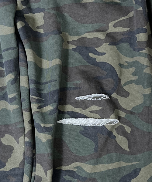 SK8ER ROCK(スケーターロック)の「Cut Off Camouflage Sweat Wide Pants ((khaki))(スウェットパンツ・レディース・その他・LARGE/MEDIUM)」の4枚目の写真