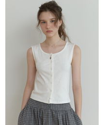 Nap button sleeveless (white)