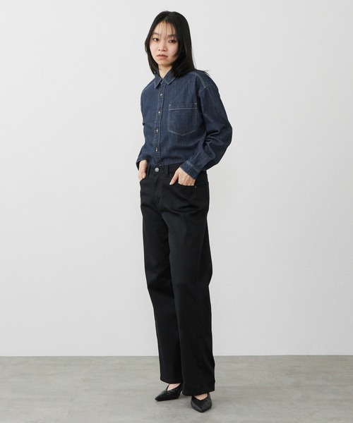 EDWIN（エドウィン）の「EDWIN エドウィン ビッグシルエット デニムシャツ（シャツ/ブラウス・レディース・ブルー/ダークインディゴブルー・LARGE/MEDIUM）」の19枚目の写真