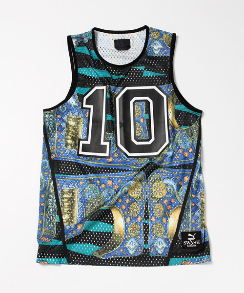 PUMA（プーマ）の「SWASH BASKETBALL TANK-UNI（タンクトップ・メンズ・ブラック系その他/ブラック×ブルー/ブラック・X-LARGE/MEDIUM/X-SMALL/SMALL/LARGE/XX-SMALL）」の3枚目の写真