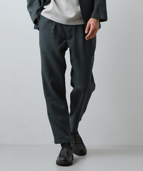 THE SHOP TK （ザ ショップ ティーケー ）の「【LINO FINE】リネンライク イージースラックス UVカット　イージーケア　吸水速乾　洗濯機OK（その他パンツ・メンズ・チャコールグレー/ライトベージュ/ブルー系その他・02/03/04）」の3枚目の写真