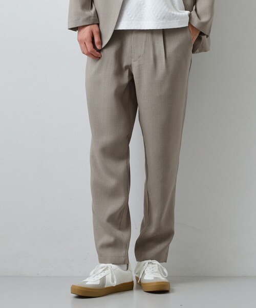 THE SHOP TK （ザ ショップ ティーケー ）の「【LINO FINE】リネンライク イージースラックス UVカット　イージーケア　吸水速乾　洗濯機OK（その他パンツ・メンズ・チャコールグレー/ライトベージュ/ブルー系その他・02/03/04）」の2枚目の写真