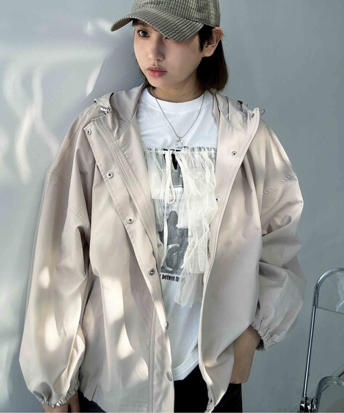 AS KNOW AS plus(アズノゥアズプラス)の「〇【撥水・UVカット】軽量マウンテンパーカー(マウンテンパーカー・レディース・オリーブ/ブラック/ベージュ・FREE)」の20枚目の写真