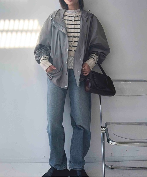 AS KNOW AS plus(アズノゥアズプラス)の「〇【撥水・UVカット】軽量マウンテンパーカー(マウンテンパーカー・レディース・オリーブ/ブラック/ベージュ・FREE)」の10枚目の写真