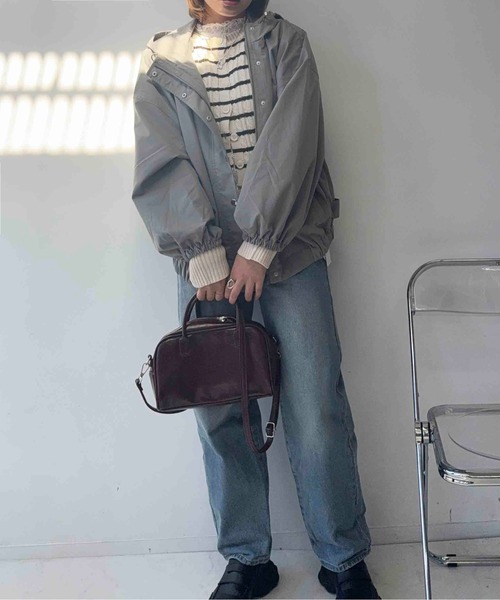 AS KNOW AS plus(アズノゥアズプラス)の「〇【撥水・UVカット】軽量マウンテンパーカー(マウンテンパーカー・レディース・オリーブ/ブラック/ベージュ・FREE)」の11枚目の写真