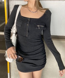 non-hedge（ノンヘッジ）の「ブリーチポケットリブミニワンピース（ワンピース）」