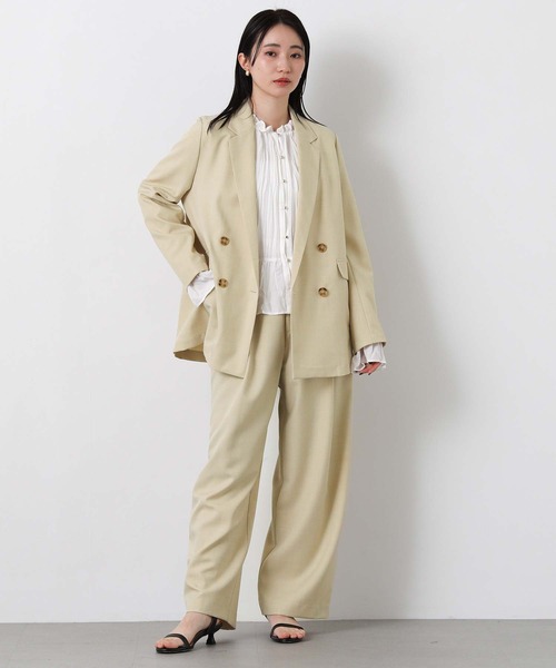 Gready Brilliant(グレディブリリアン)の「クリアトロテーラーWジャケット(テーラードジャケット・レディース・ライトグレー/ライトベージュ・FREE)」の11枚目の写真