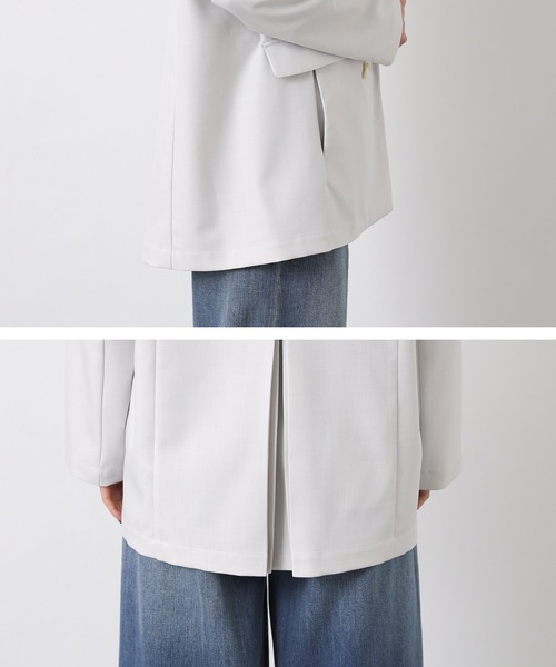 Gready Brilliant(グレディブリリアン)の「クリアトロテーラーWジャケット(テーラードジャケット・レディース・ライトグレー/ライトベージュ・FREE)」の8枚目の写真