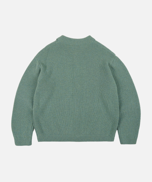 FRIZMWORKS(フリズムワークス)の「ULTRA HEAVYWEIGHT COLLAR CARDIGAN _ JADE GREEN(カーディガン/ボレロ・メンズ・その他・SMALL/MEDIUM/LARGE/X-LARGE)」の2枚目の写真