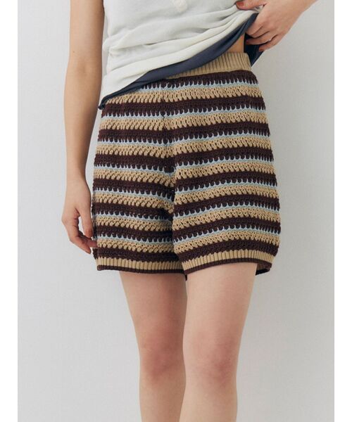 Ungrid（アングリッド）の「ニットハーフパンツ（その他パンツ・レディース・アイボリー/レッド/ブラウン・FREE）」の2枚目の写真