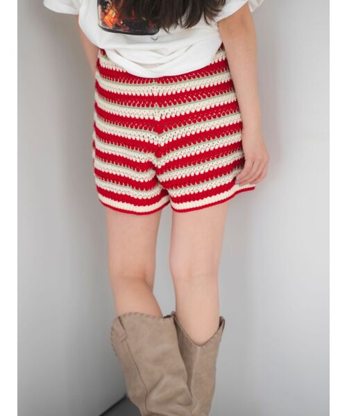 Ungrid（アングリッド）の「ニットハーフパンツ（その他パンツ・レディース・アイボリー/レッド/ブラウン・FREE）」の6枚目の写真