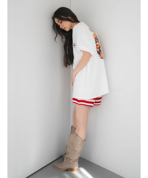 Ungrid（アングリッド）の「ニットハーフパンツ（その他パンツ・レディース・アイボリー/レッド/ブラウン・FREE）」の9枚目の写真