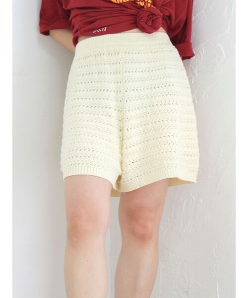 Ungrid（アングリッド）の「ニットハーフパンツ（その他パンツ・レディース・アイボリー/レッド/ブラウン・FREE）」の15枚目の写真