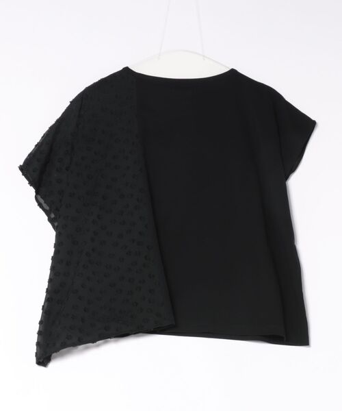 ZUCCa（ズッカ）の「(S)JACQUARD DOCKING JERSEY（Tシャツ/カットソー・レディース・オフホワイト/ブラック/ネイビー・M size）」の4枚目の写真