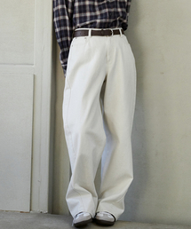 9151 カーブドカラー デニムパンツ (ストーンホワイト)