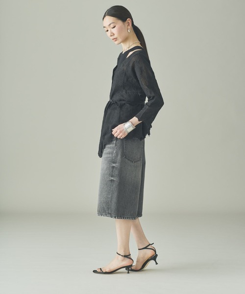 Curensology(カレンソロジー)の「Curensology(カレンソロジー)/レース2WAYギャザーブラウス(シャツ/ブラウス・レディース・ブラック/アイボリー・FREE)」の13枚目の写真