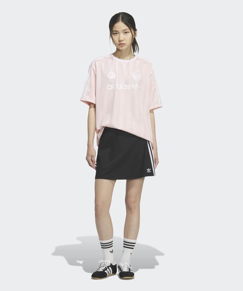 adidas（アディダス）の「SSLジャージ / アディダスオリジナルス adidas Originals（Tシャツ/カットソー・レディース・ピンク/ホワイト・SMALL/MEDIUM/LARGE/XX-LARGE/X-LARGE/X-SMALL）」の6枚目の写真