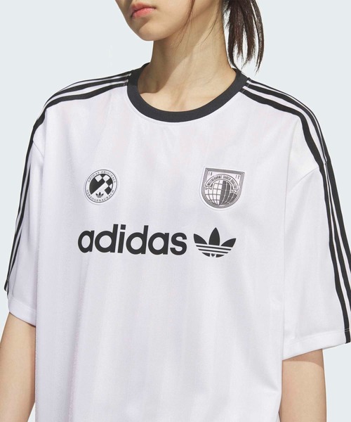 adidas（アディダス）の「SSLジャージ / アディダスオリジナルス adidas Originals（Tシャツ/カットソー・レディース・ピンク/ホワイト・SMALL/MEDIUM/LARGE/XX-LARGE/X-LARGE/X-SMALL）」の9枚目の写真